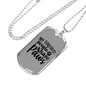 People Paws Necklace Stainless Steel or 18k Gold Dog Tag 24" Chain-Express Your Love Gifts