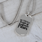 People Paws Necklace Stainless Steel or 18k Gold Dog Tag 24" Chain-Express Your Love Gifts