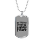 People Paws Necklace Stainless Steel or 18k Gold Dog Tag 24" Chain-Express Your Love Gifts