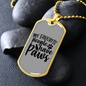 People Paws Necklace Stainless Steel or 18k Gold Dog Tag 24" Chain-Express Your Love Gifts
