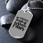 People Paws Necklace Stainless Steel or 18k Gold Dog Tag 24" Chain-Express Your Love Gifts