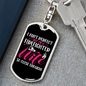 Perfect Firefighter's Wife Keychain Stainless Steel or 18k Gold Dog Tag Keyring-Express Your Love Gifts