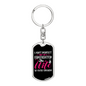 Perfect Firefighter's Wife Keychain Stainless Steel or 18k Gold Dog Tag Keyring-Express Your Love Gifts