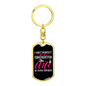 Perfect Firefighter's Wife Keychain Stainless Steel or 18k Gold Dog Tag Keyring-Express Your Love Gifts