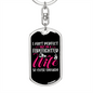 Perfect Firefighter's Wife Keychain Stainless Steel or 18k Gold Dog Tag Keyring-Express Your Love Gifts