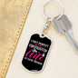 Perfect Firefighter's Wife Keychain Stainless Steel or 18k Gold Dog Tag Keyring-Express Your Love Gifts