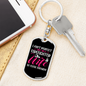 Perfect Firefighter's Wife Keychain Stainless Steel or 18k Gold Dog Tag Keyring-Express Your Love Gifts