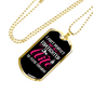 Perfect Firefighter's Wife Necklace Stainless Steel or 18k Gold Dog Tag 24" Chain-Express Your Love Gifts