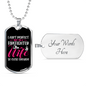 Perfect Firefighter's Wife Necklace Stainless Steel or 18k Gold Dog Tag 24" Chain-Express Your Love Gifts