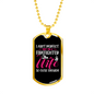Perfect Firefighter's Wife Necklace Stainless Steel or 18k Gold Dog Tag 24" Chain-Express Your Love Gifts