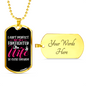 Perfect Firefighter's Wife Necklace Stainless Steel or 18k Gold Dog Tag 24" Chain-Express Your Love Gifts