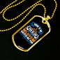 Perfect Love Cast Fear Christian Necklace Stainless Steel or 18k Gold Dog Tag 24" Chain-Express Your Love Gifts