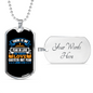 Perfect Love Cast Fear Christian Necklace Stainless Steel or 18k Gold Dog Tag 24" Chain-Express Your Love Gifts