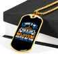 Perfect Love Cast Fear Christian Necklace Stainless Steel or 18k Gold Dog Tag 24" Chain-Express Your Love Gifts