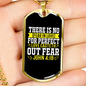 Perfect Love Casteth Fear Christian Necklace Stainless Steel or 18k Gold Dog Tag 24" Chain-Express Your Love Gifts