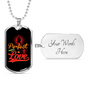 Perfect Love Christian Necklace Stainless Steel or 18k Gold Dog Tag 24" Chain-Express Your Love Gifts