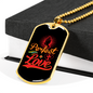 Perfect Love Christian Necklace Stainless Steel or 18k Gold Dog Tag 24" Chain-Express Your Love Gifts