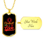 Perfect Love Christian Necklace Stainless Steel or 18k Gold Dog Tag 24" Chain-Express Your Love Gifts