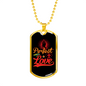 Perfect Love Cross Christian Necklace Stainless Steel or 18k Gold Dog Tag 24" Chain-Express Your Love Gifts