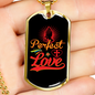 Perfect Love Cross Christian Necklace Stainless Steel or 18k Gold Dog Tag 24" Chain-Express Your Love Gifts