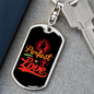 Perfect Love Keychain Stainless Steel or 18k Gold Dog Tag Keyring-Express Your Love Gifts