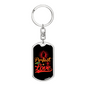 Perfect Love Keychain Stainless Steel or 18k Gold Dog Tag Keyring-Express Your Love Gifts