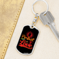 Perfect Love Keychain Stainless Steel or 18k Gold Dog Tag Keyring-Express Your Love Gifts