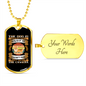 Perfect Portrait Necklace Stainless Steel or 18k Gold Dog Tag 24" Chain-Express Your Love Gifts
