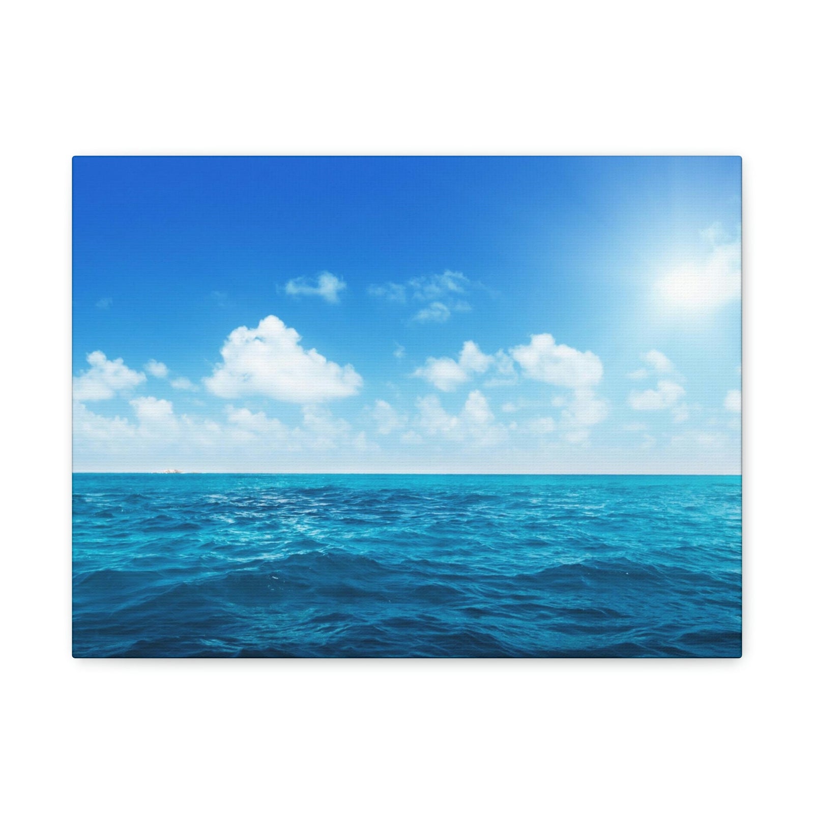 Perfect Sky and Ocean Water Scene Beautiful Majestic and Pleasing View Beauty Nature Scene Vast Blue Sky and Ocean Wall Art Ready to Hang Unframed-Express Your Love Gifts