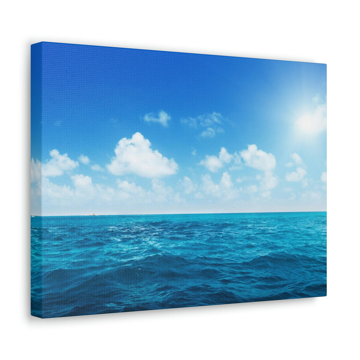Perfect Sky and Ocean Water Scene Beautiful Majestic and Pleasing View Beauty Nature Scene Vast Blue Sky and Ocean Wall Art Ready to Hang Unframed-Express Your Love Gifts