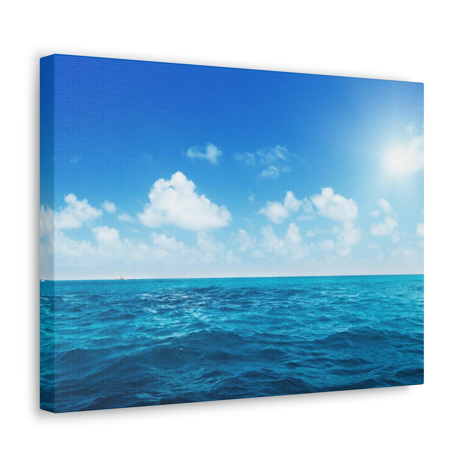 Perfect Sky and Ocean Water Scene Beautiful Majestic and Pleasing View Beauty Nature Scene Vast Blue Sky and Ocean Wall Art Ready to Hang Unframed-Express Your Love Gifts