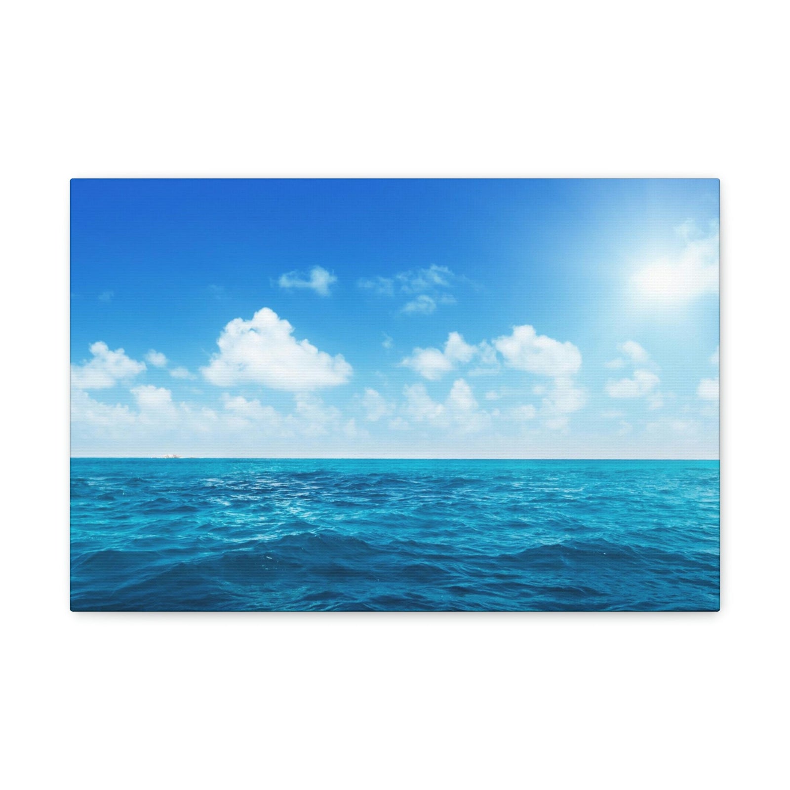 Perfect Sky and Ocean Water Scene Beautiful Majestic and Pleasing View Beauty Nature Scene Vast Blue Sky and Ocean Wall Art Ready to Hang Unframed-Express Your Love Gifts