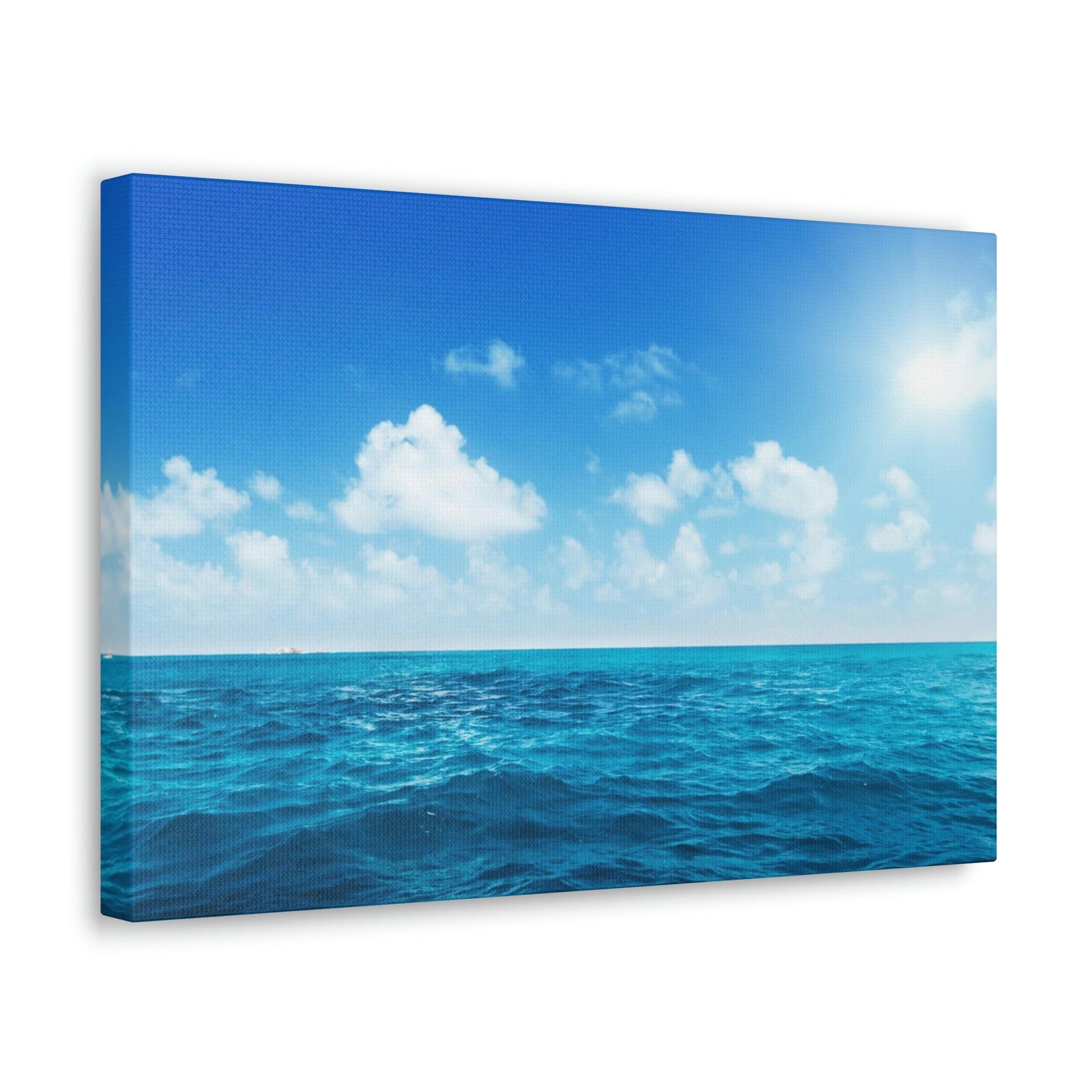 Perfect Sky and Ocean Water Scene Beautiful Majestic and Pleasing View Beauty Nature Scene Vast Blue Sky and Ocean Wall Art Ready to Hang Unframed-Express Your Love Gifts
