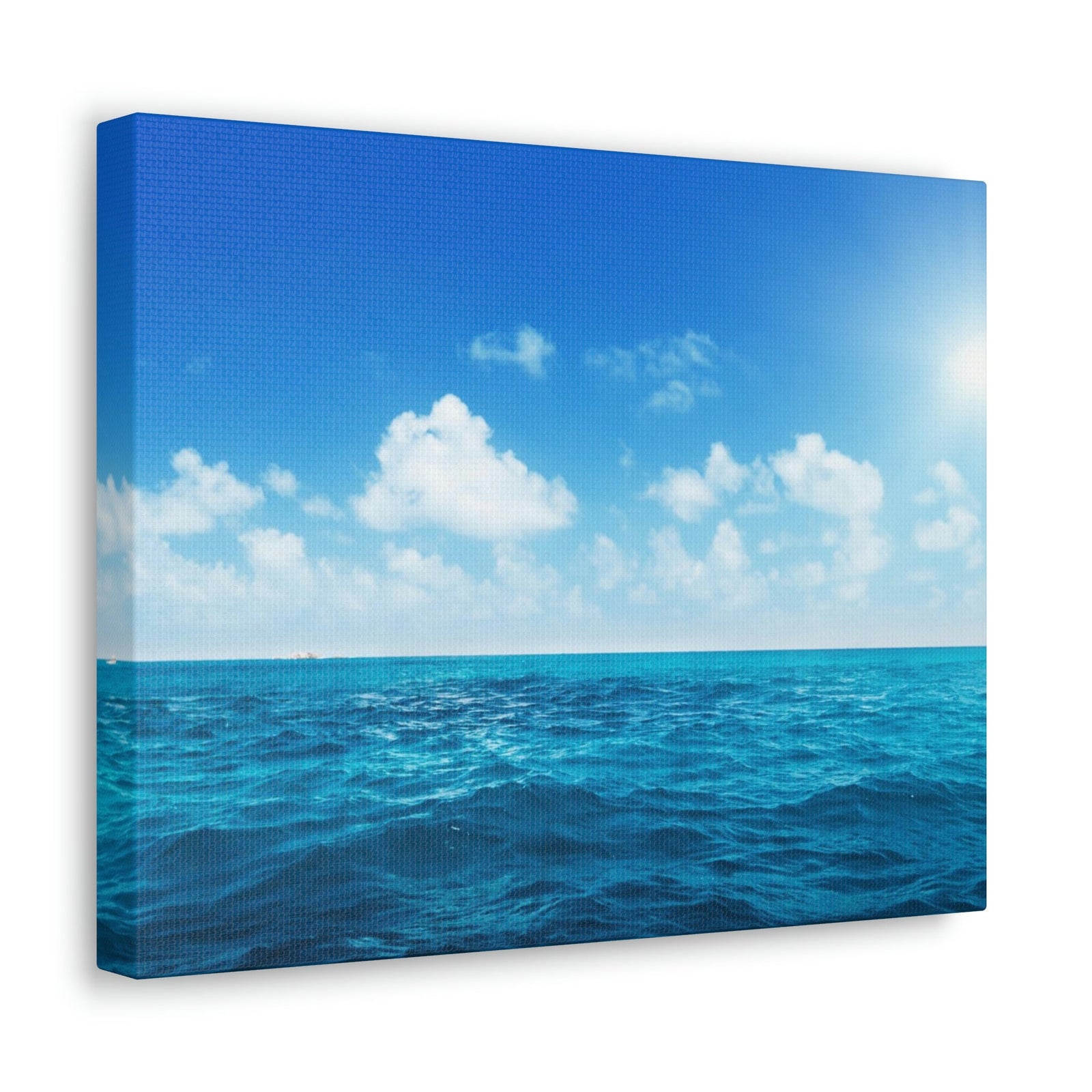 Perfect Sky and Ocean Water Scene Beautiful Majestic and Pleasing View Beauty Nature Scene Vast Blue Sky and Ocean Wall Art Ready to Hang Unframed-Express Your Love Gifts