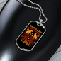 Permanent Job Orange Necklace Stainless Steel or 18k Gold Dog Tag 24" Chain-Express Your Love Gifts