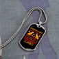 Permanent Job Orange Necklace Stainless Steel or 18k Gold Dog Tag 24" Chain-Express Your Love Gifts