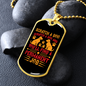 Permanent Job Orange Necklace Stainless Steel or 18k Gold Dog Tag 24" Chain-Express Your Love Gifts