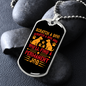 Permanent Job Orange Necklace Stainless Steel or 18k Gold Dog Tag 24" Chain-Express Your Love Gifts