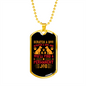 Permanent Job Orange Necklace Stainless Steel or 18k Gold Dog Tag 24" Chain-Express Your Love Gifts