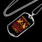 Permanent Job Orange Necklace Stainless Steel or 18k Gold Dog Tag 24" Chain-Express Your Love Gifts