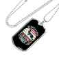 Permanent Job Pink Necklace Stainless Steel or 18k Gold Dog Tag 24" Chain-Express Your Love Gifts