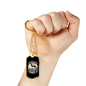 Permanent Job Pink Necklace Stainless Steel or 18k Gold Dog Tag 24" Chain-Express Your Love Gifts