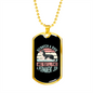 Permanent Job Pink Necklace Stainless Steel or 18k Gold Dog Tag 24" Chain-Express Your Love Gifts