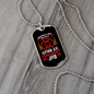 Permanent Job Red Necklace Stainless Steel or 18k Gold Dog Tag 24" Chain-Express Your Love Gifts