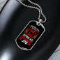 Permanent Job Red Necklace Stainless Steel or 18k Gold Dog Tag 24" Chain-Express Your Love Gifts