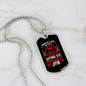 Permanent Job Red Necklace Stainless Steel or 18k Gold Dog Tag 24" Chain-Express Your Love Gifts