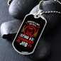 Permanent Job Red Necklace Stainless Steel or 18k Gold Dog Tag 24" Chain-Express Your Love Gifts