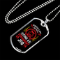 Permanent Job Red Necklace Stainless Steel or 18k Gold Dog Tag 24" Chain-Express Your Love Gifts