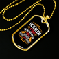 Permanent Job White Necklace Stainless Steel or 18k Gold Dog Tag 24" Chain-Express Your Love Gifts