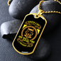 Permanent Job Yellow Necklace Stainless Steel or 18k Gold Dog Tag 24" Chain-Express Your Love Gifts